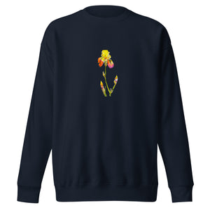 YELLOW IRIS - Unisex Floral Iris Sweatshirt