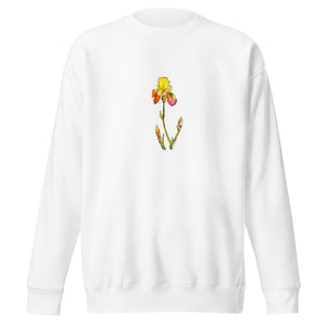 YELLOW IRIS - Unisex Floral Iris Sweatshirt