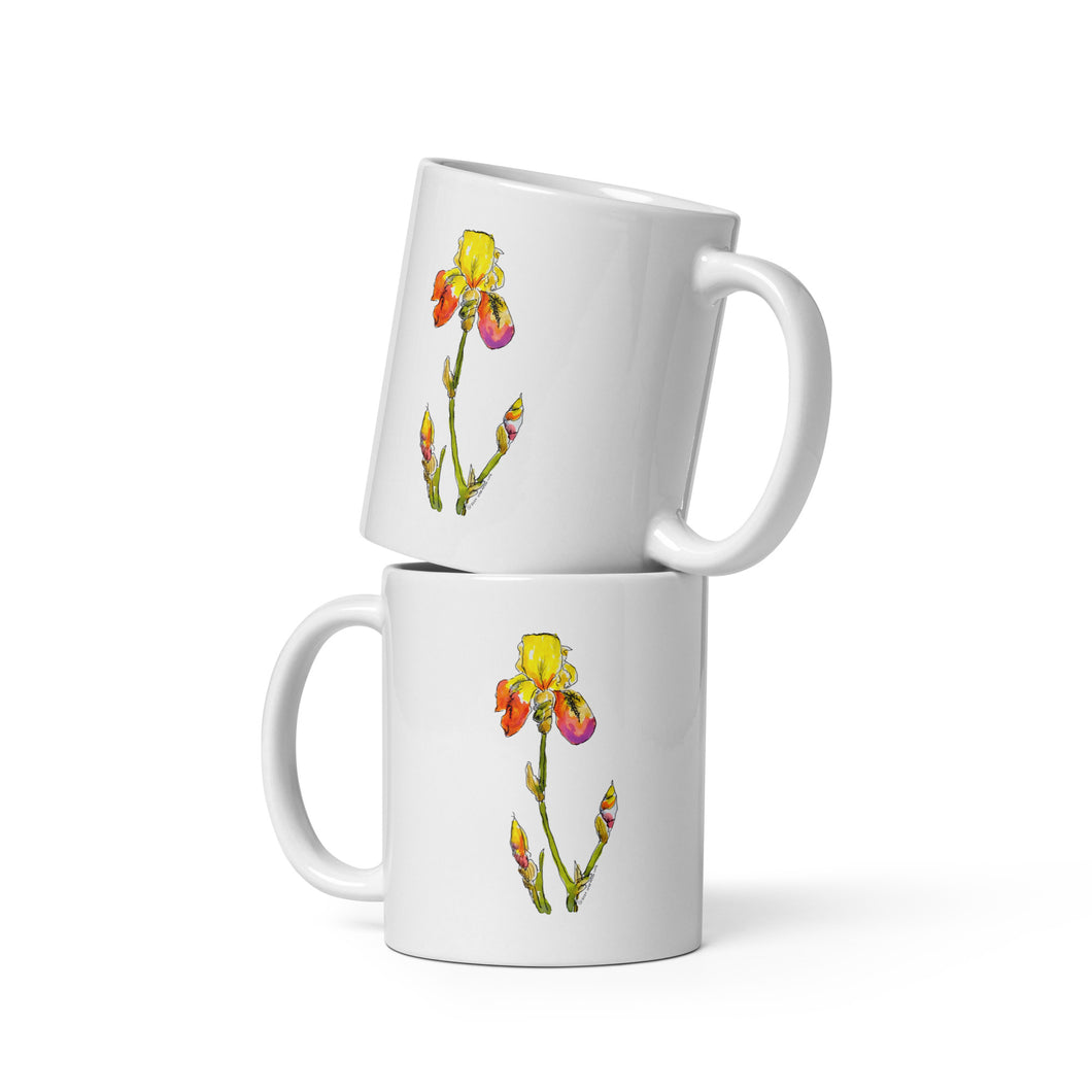 YELLOW IRIS - Floral Iris Mug