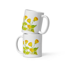 Load image into Gallery viewer, SYMPHONY IN YELLOW - Yellow and Gold Floral Mug
