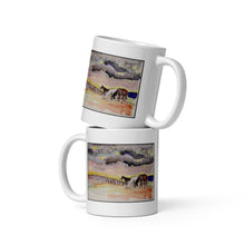 Load image into Gallery viewer, WAITING OUT THE STORM - Three Horses Under Clouds Mug
