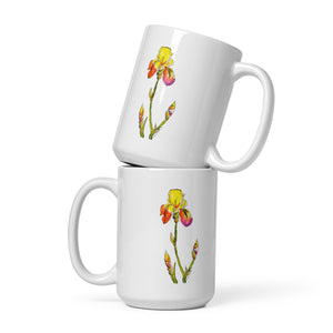 YELLOW IRIS - Floral Iris Mug