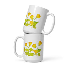 Load image into Gallery viewer, SYMPHONY IN YELLOW - Yellow and Gold Floral Mug
