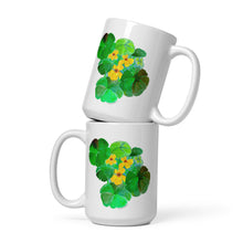 Load image into Gallery viewer, NASTURTIUMS - Yellow and Green Floral Mug

