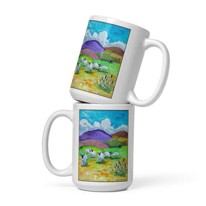 BLUE SKY DAY - Landscape with Sheep Mug
