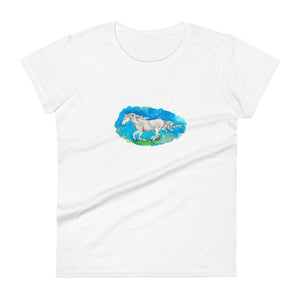 OUT OF THE BLUE - Women's Horse Running T-Shirt