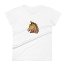 Load image into Gallery viewer, BUCKSKIN BEAUTY - Women&#39;s Brown Horse T-Shirt
