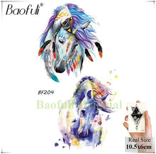 Load image into Gallery viewer, Watercolor Horse Temporary Tattoo
